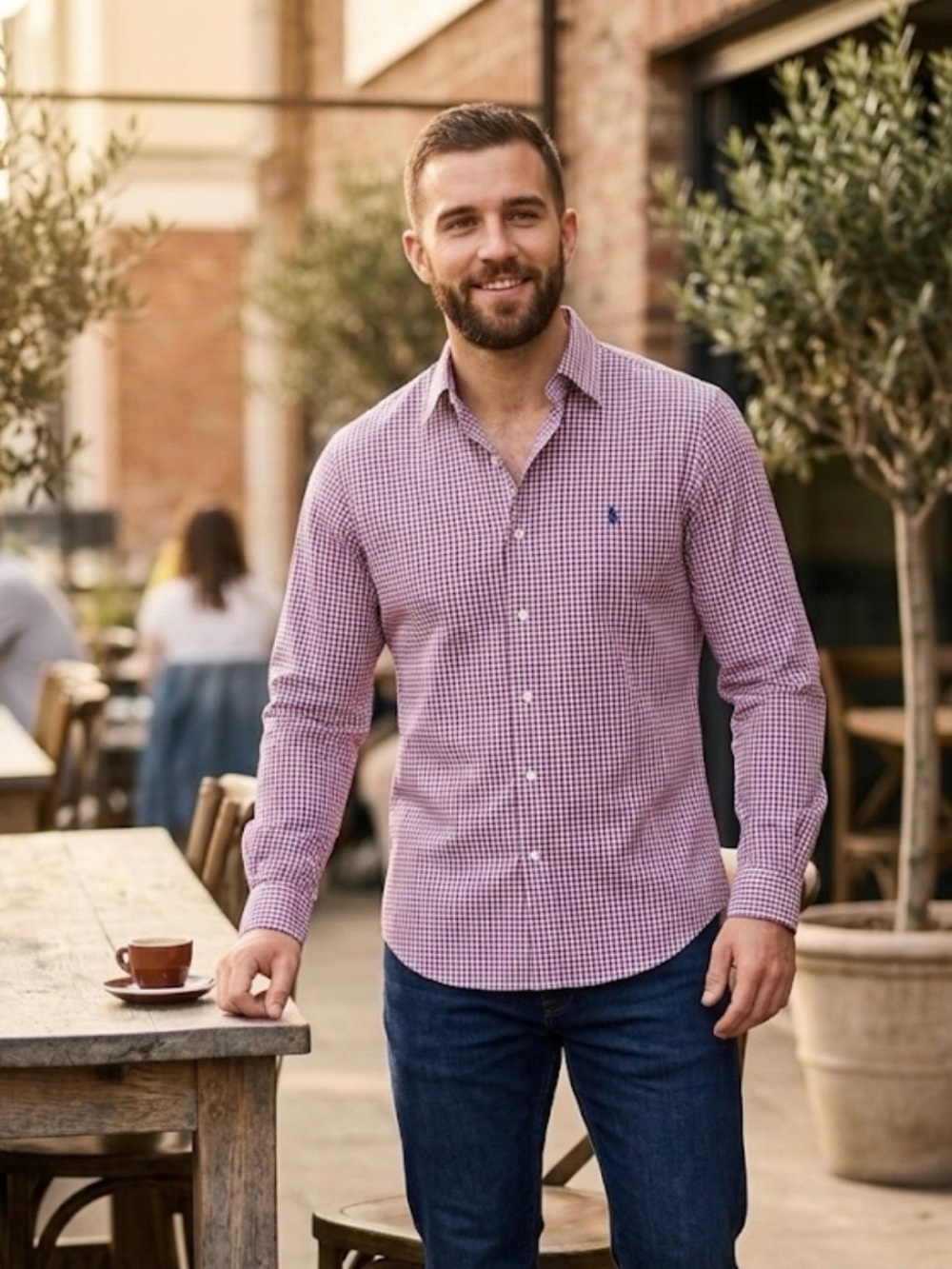 Ralph Lauren Pink Gingham Button-Down Shirt